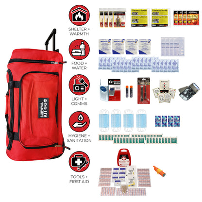 4 Person Necessity Survival Kit with First Aid Supplies