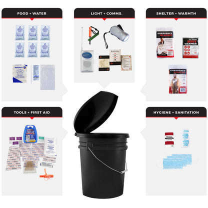 1 Person Necessity Survival Kit with First Aid Supplies