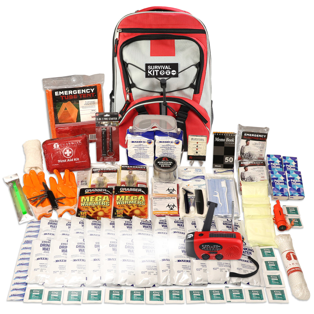 2 Person Comfort Survival Kit with First Aid Supplies