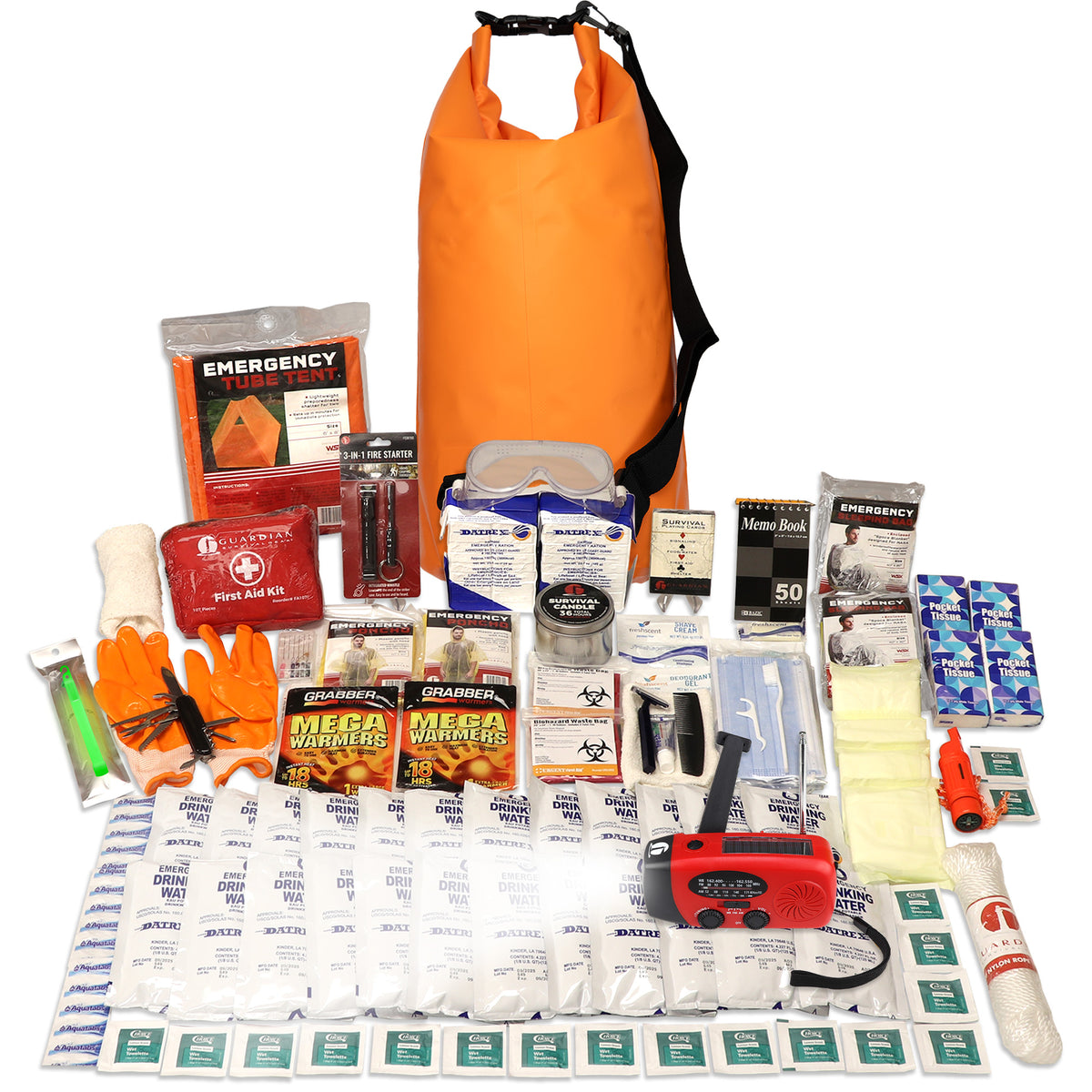 2 Person Comfort Survival Kit with First Aid Supplies