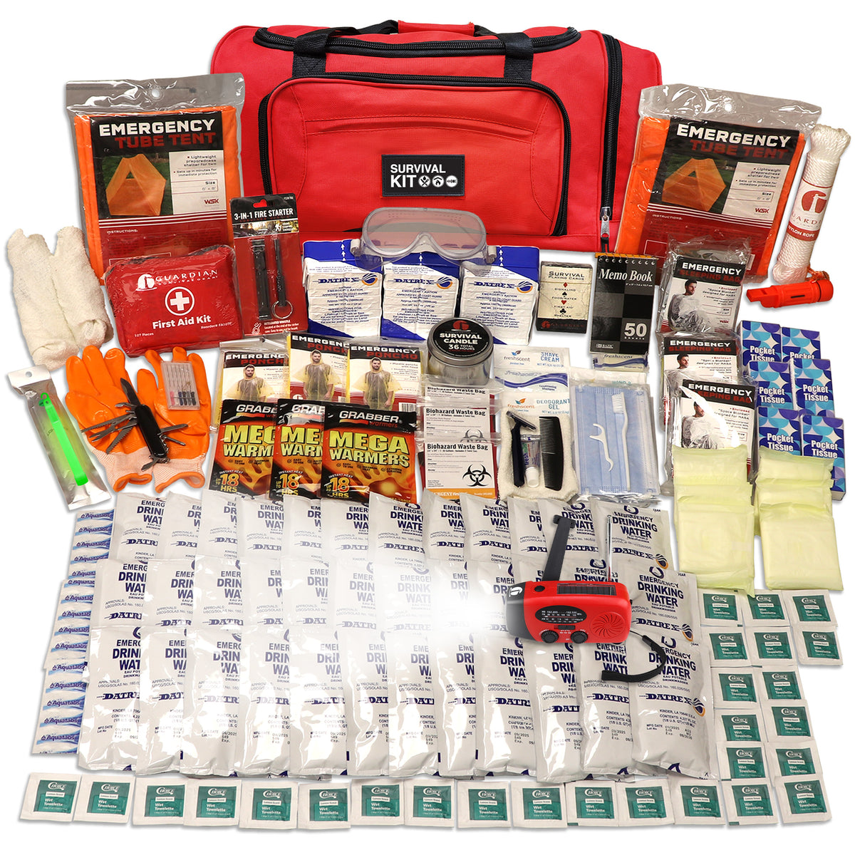 3 Person Comfort Survival Kit with First Aid Supplies
