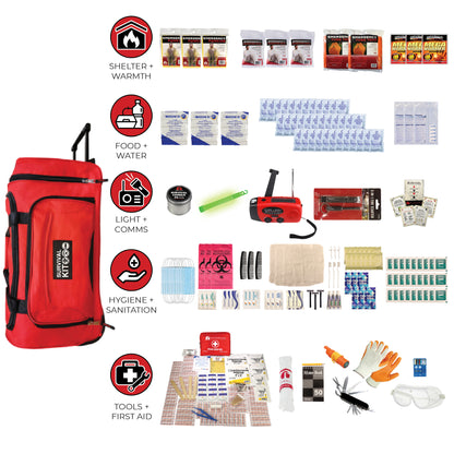 3 Person Comfort Survival Kit with First Aid Supplies