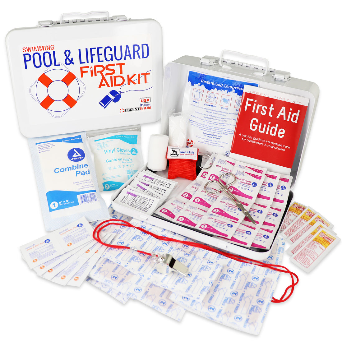 Swimming Pool &amp; Lifeguard First Aid Kit - Metal