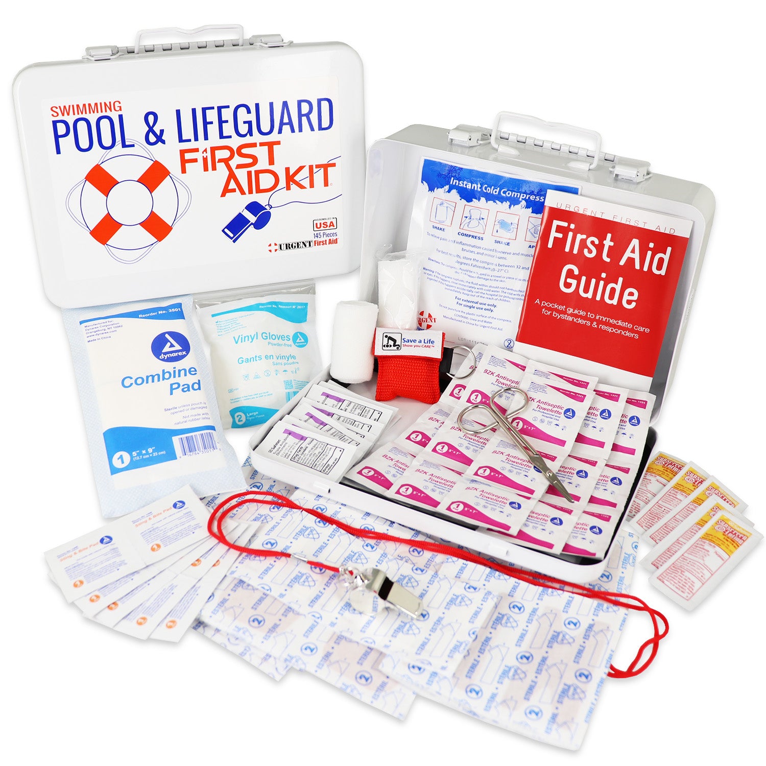 Swimming Pool &amp; Lifeguard First Aid Kit - Metal
