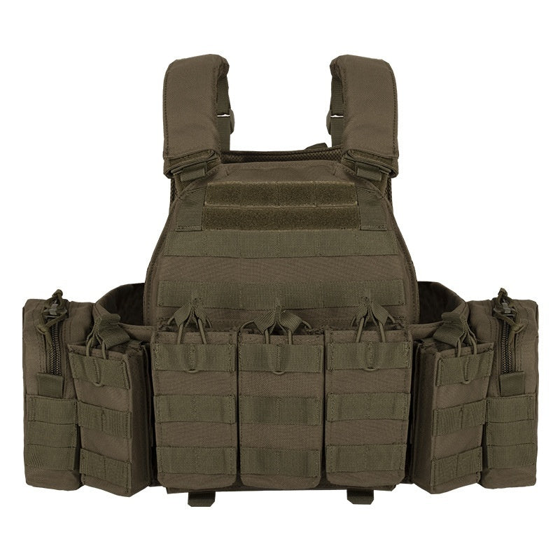 Camouflage Outdoor Utility Vest with Multiple Pockets Breathable 1000D Polyester for Hiking and Camping