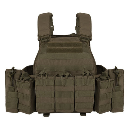 Camouflage Outdoor Utility Vest with Multiple Pockets Breathable 1000D Polyester for Hiking and Camping