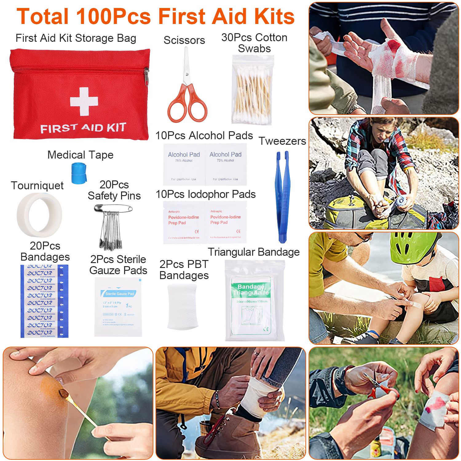 125 Piece Outdoor Survival Gear and Multi Tool Kit for Camping and Emergency Use