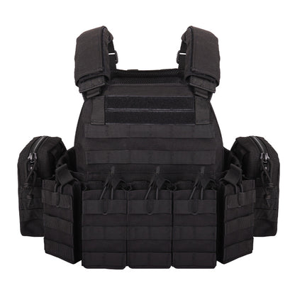 Camouflage Outdoor Utility Vest with Multiple Pockets Breathable 1000D Polyester for Hiking and Camping
