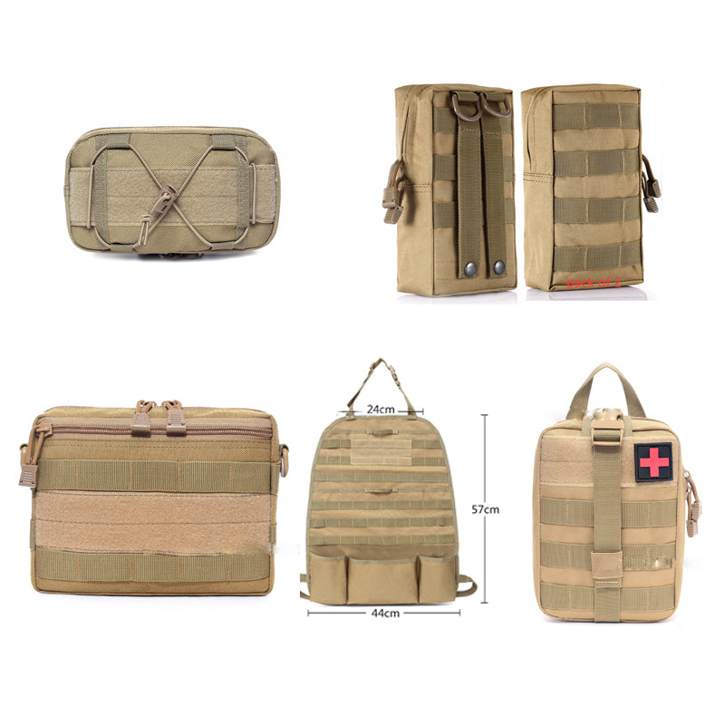 6 Pack First Aid Storage Bag Set Waterproof Oxford Organizer for Travel, Vehicle and Outdoor Use