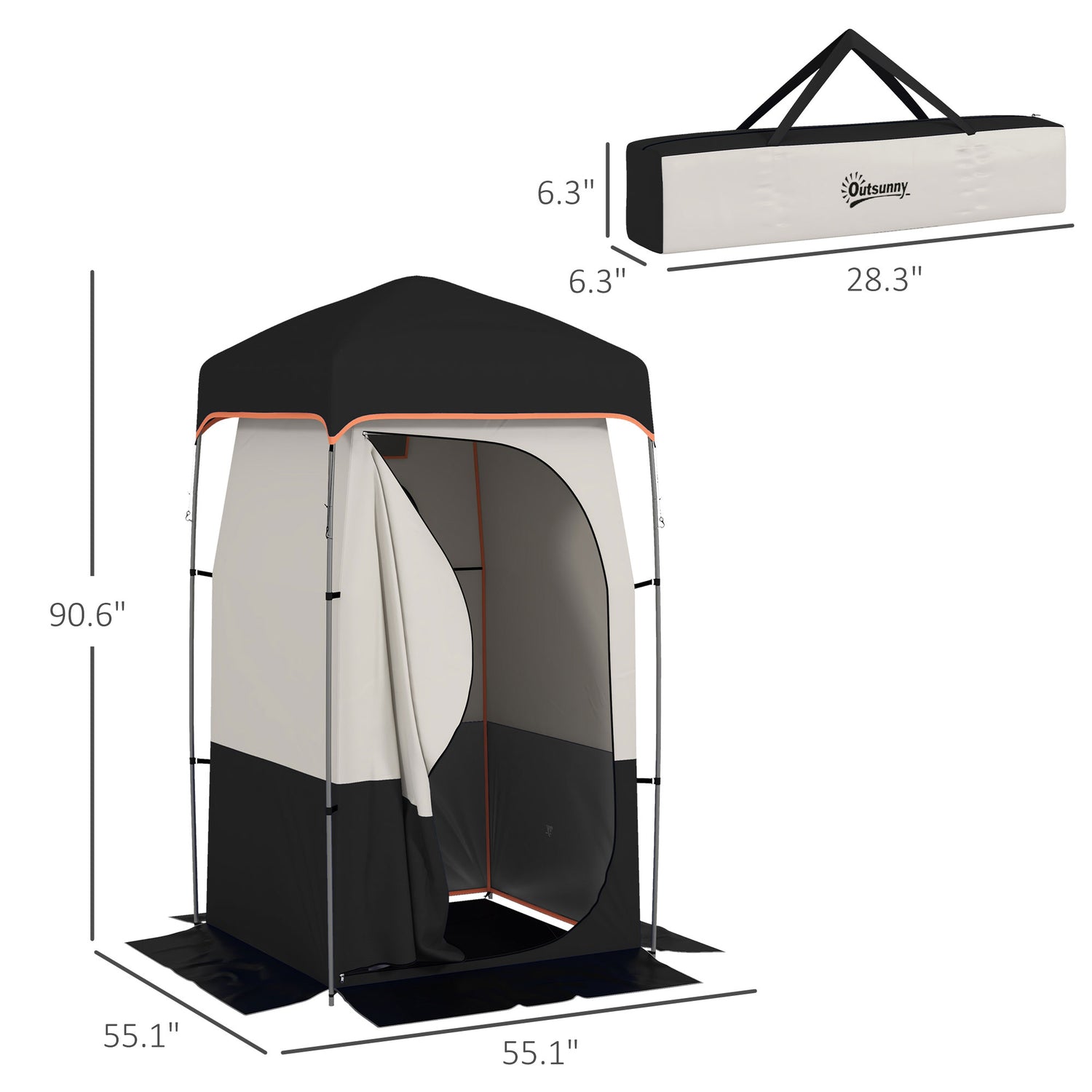 Portable Camping Shower Tent for Privacy, Pop Up Outdoor Changing Shelter