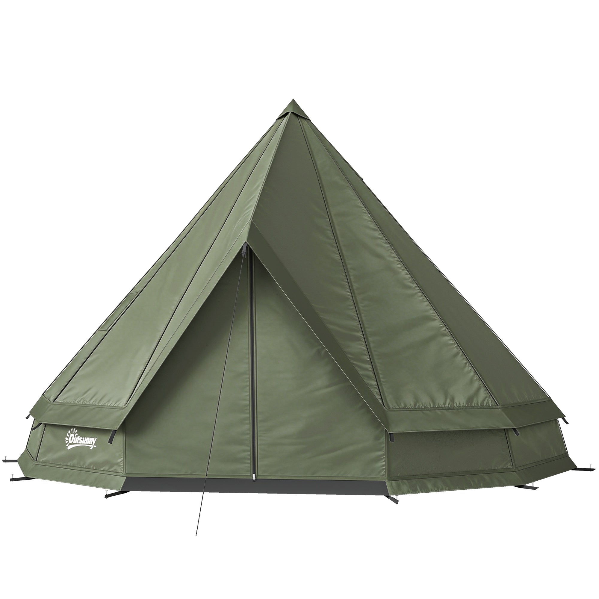 4–6 Person Teepee Camping Tent with Stove Jack and Waterproof Design