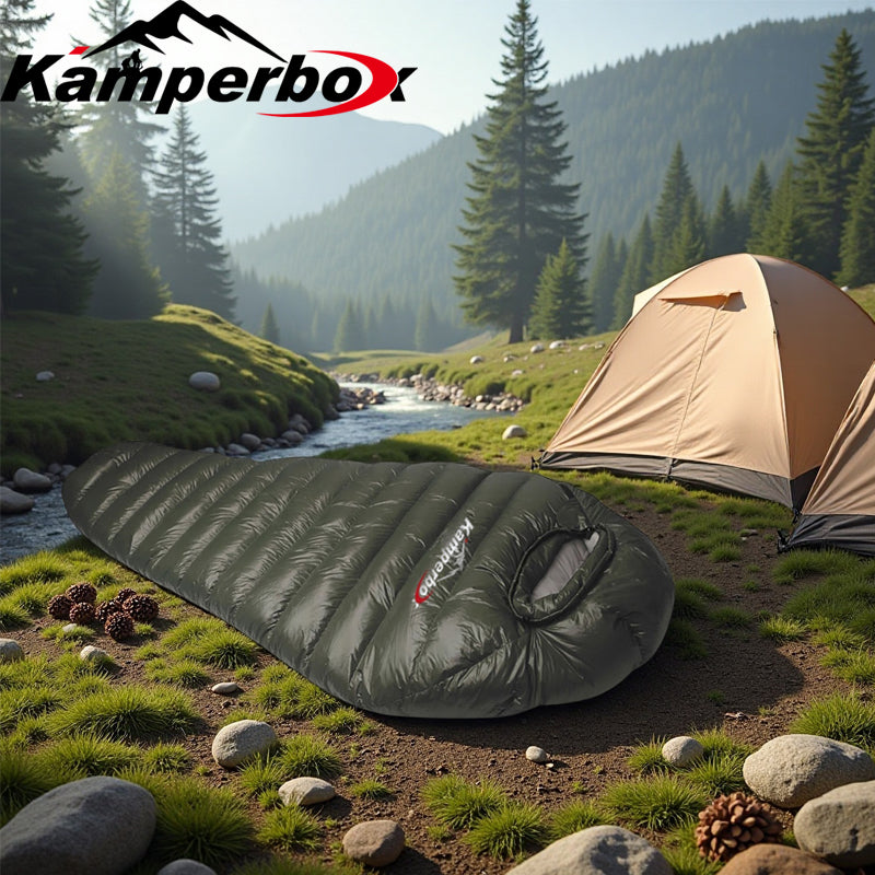 Kamperbox Down Sleeping Bag for Cold Weather Winter Camping