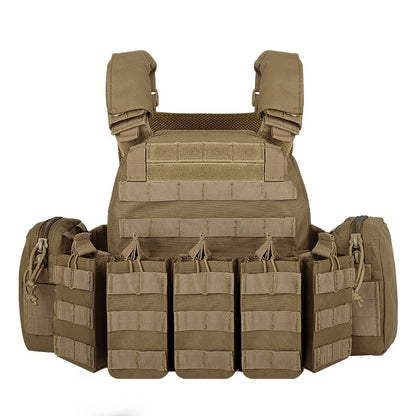 Camouflage Outdoor Utility Vest with Multiple Pockets Breathable 1000D Polyester for Hiking and Camping