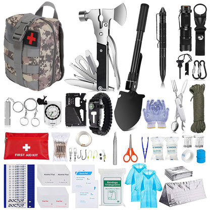 125 Piece Outdoor Survival Gear and Multi Tool Kit for Camping and Emergency Use