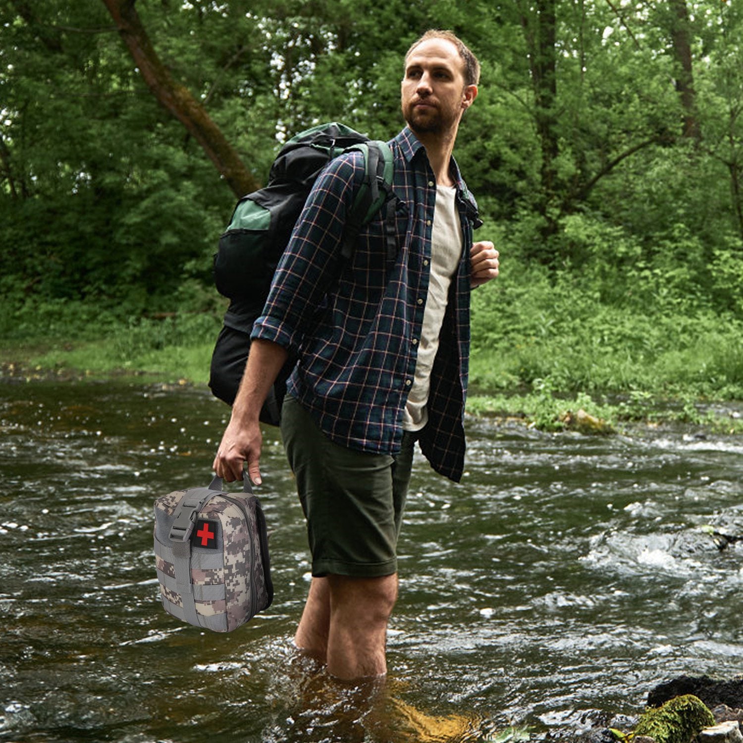 125 Piece Outdoor Survival Gear Kit for Camping and Hiking